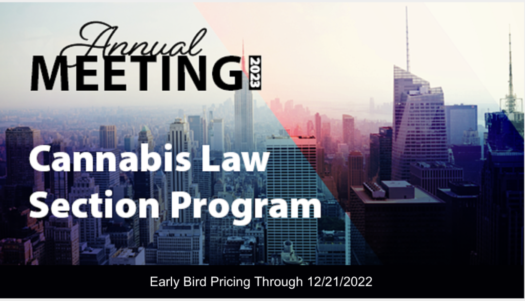 NYSBA Annual Meeting Cannabis Law Section Program